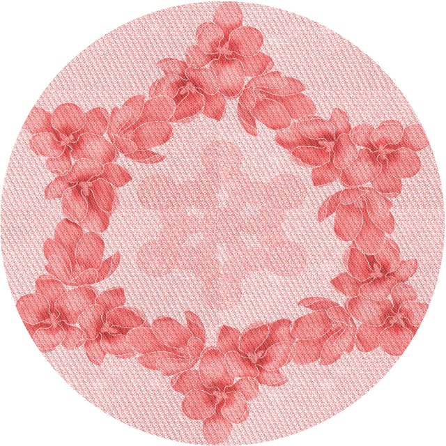 Ahgly Company Tapis Rond Lavable en Machine Intérieur Transitionnel Rouge Clair Rose, 6 Pieds Rond