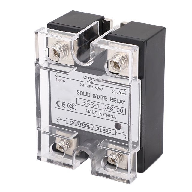 Relais DC à AC, Anti-Choc Installation Facile Module SSR 100A 24-480VAC pour Système de Sécurité