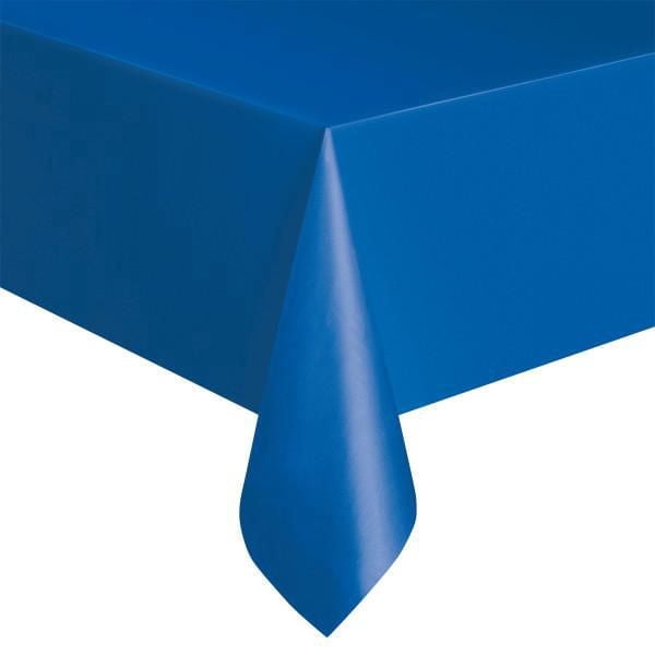 Nappe rectangulaire en plastique bleu royal Unique Industries, 54 po x 108 po