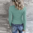 thumbnail image 4 of WILLBEST Womens Shirts Trendy 2025 Women Long Sleeve T Shirts Button Down Slim Fit Tops Neck Ribbed Knit Shirts, 4 of 6