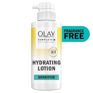 Olay Complete+ Hydrating Lotion Fragrance-Free, 300 mL, 3-in-1 Nourishing Face Moisturizer for All Skin Types with Vitamin B3, Vitamin E, and Ceramides