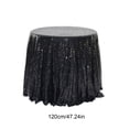 thumbnail image 3 of TIMIFIS Polyester Nappe en, Nappe Ronde de Décoration Intérieure Pailletée Mariage Pailletée pour Fêtes de Mariage 47X47 Pouces dans une Variété de Couleurs, 3 of 6