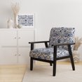 thumbnail image 2 of Designart "Flourishing Renaissance In Cobalt Blue" Blue Floral Upholstered Accent Chair - Cottage Arm Chair For Living Room, 2 of 7