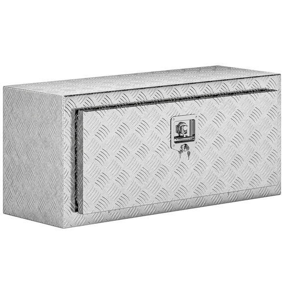 HOMCOM Heavy Duty Aluminum Truck Bed Tool Box, 36 Inch Tool Box Chest