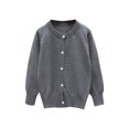 thumbnail image 1 of Tranfacy Chemises à Manches Longues pour Filles, Hauts d'Automne, Cardigan Tricoté en Molleton Uni pour Enfants à Manches Longues, Chandail à Col Rond, Chemises à Boutons, 1 of 3