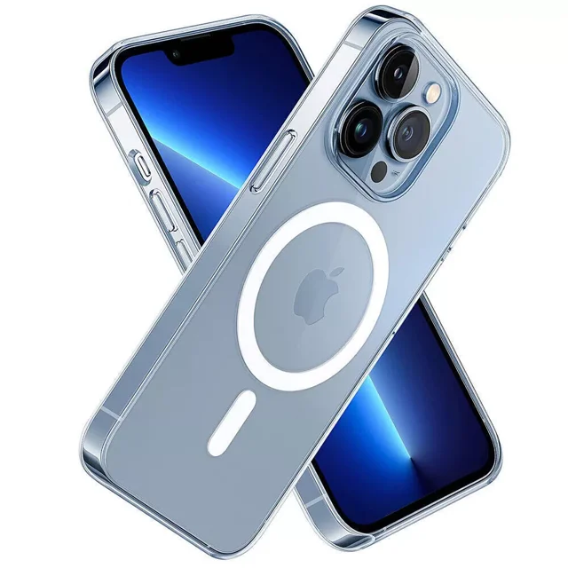 For Apple iPhone 16 Pro Max Magnetic Case with HaloLock Shockproof Protective Electroplating Clear Cover - Clear