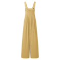 thumbnail image 2 of B91xZ Combinaisons pour Femmes Décontractées Bretelles Réglables Sans Manches Amples avec Poches Tenue 2024, Jaune L, 2 of 5