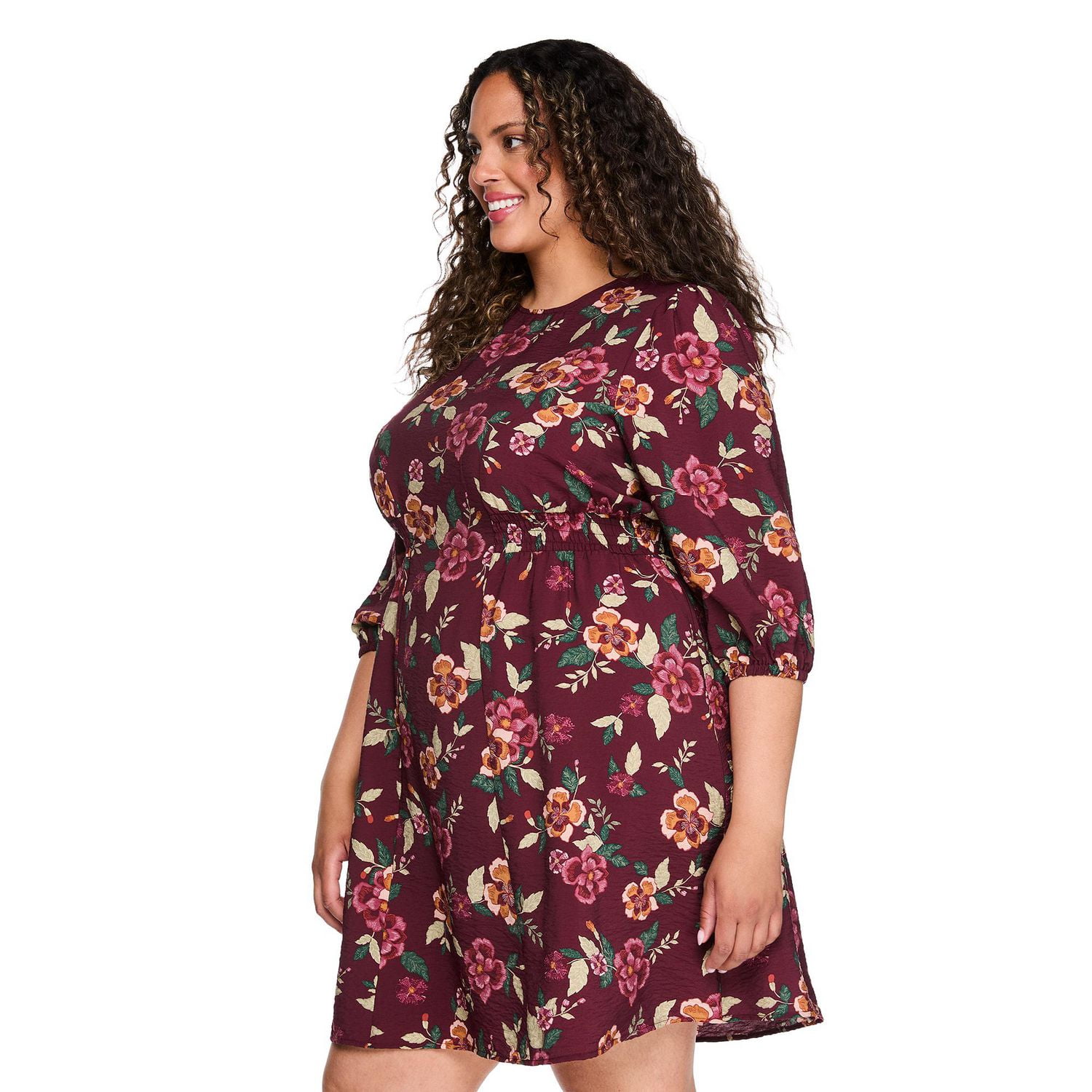 Robe ajustée et évasée à manches longues Lane Bryant Plus pour femmes