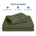 thumbnail image 2 of Bare Home Premium 1800 Collection 4-Piece Bed Sheet Set, Split Head Flex King, Cypress, 2 of 10