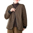 thumbnail image 2 of Ailaofu Women's Plus Size Houndstooth Open Front Long Sleeve Jacket Outerwear, 2 of 6