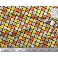 thumbnail image 2 of Soimoi Velvet Fabric Geometric Square,Text & Bear Face Kids Fabric Prints by Yard 58 Inch Wide, 2 of 3