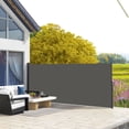 thumbnail image 2 of Outsunny 13' x 6' Retractable Side Awning, Garden Privacy Screen, Dark Grey, 2 of 10