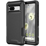 Pour Google Pixel 8A Cas, [Protection contre les chocs] [Anti-Dust] [Protégé militaire lourd] Protection anti-rayure double couche robustes robustes housse de téléphone bumper hybride pour Google Pixel 8A, noir