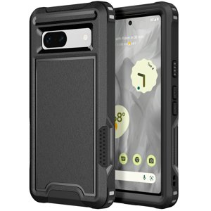 Pour Google Pixel 8A Cas, [Protection contre les chocs] [Anti-Dust] [Protégé militaire lourd] Protection anti-rayure double couche robustes robustes housse de téléphone bumper hybride pour Google Pixel 8A, noir