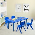 thumbnail image 3 of Gymax Kids Plastic Rectangular Learn and Play Table Playroom Kindergarten Home Blue, 3 of 10