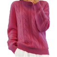 thumbnail image 1 of WTXUE Chandail en Coton à Col Semi-Roulé à Manches Longues, Couleur Unie, Chandail avec Chandail de Base, Automne Hiver, Chandail Chaud, Coupe Décontractée, Chandails (Femmes) Taille 4, 1 of 4