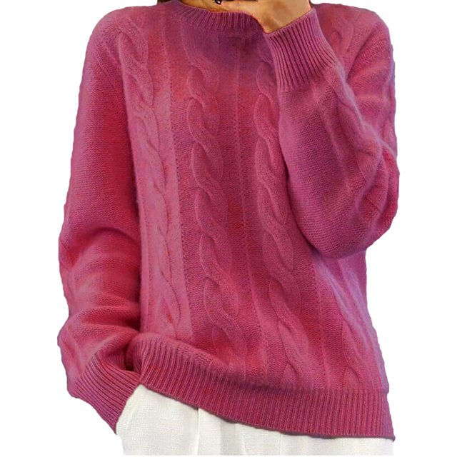 WTXUE Chandail en Coton à Col Semi-Roulé à Manches Longues, Couleur Unie, Chandail avec Chandail de Base, Automne Hiver, Chandail Chaud, Coupe Décontractée, Chandails (Femmes) Taille 4
