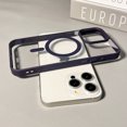 thumbnail image 1 of Magnetic Clear Phone Case, Shockproof Silicone Phone Case (Purple,iPhone 13 Pro Max), 1 of 11