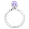 thumbnail image 3 of Bague Briolette en Argent Sterling Stackable Expressions Améthyste Taille 7, 3 of 3
