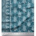 thumbnail image 2 of Soimoi Tissu Poly Georgette Panneau à Feuilles Tissu Imprimé 1 Yard 52 Pouces de Large, 2 of 3