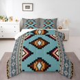 thumbnail image 2 of Erosebridal Aztec Bedding King Comforter Set for Adult, Rustic Bear Down Comforter, Geometric Stripe Decor, 3pcs, 2 of 7