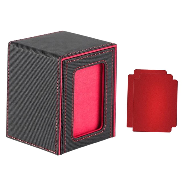 ziyahi Card Deck Box Organizer for Baseball Card Cards Collectible Collection Cards Red 79x70x102mm