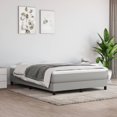 thumbnail image 1 of vidaXL Bed Frame Light Grey 137x190 cm Full Fabric, 1 of 5