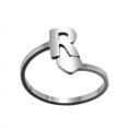 thumbnail image 2 of Bagues à Ouverture de Lettres Anglaises en Acier Inoxydable pour Filles Amour Bijoux Rétro, 2 of 9