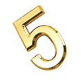 thumbnail image 1 of GUOOL Gold Plastic House Front Door Hotel Room Number Self Adhesive Plaque Sign5 Number 5, 1 of 4