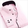 thumbnail image 1 of Fashion Men‘s Formal Long Sleeve Shirt Solid Color Button Up Business Work Dress Top, 1 of 6