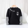 thumbnail image 1 of AAMILIFE Nouveaux Hauts T-shirts Faux Deux Pièces pour Garçons Mode Automne Col Rond Chandails, 1 of 3