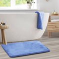thumbnail image 2 of 1 Large Clara Clark Bath Mat Bathroom Rug - Absorbent Memory Foam Bath Rugs - Non-Slip, Thick, Cozy Velvet Feel Microfiber Bathrug, Plush Shower, Toilet- Floor Bathmats Carpet - Calm Blue - 20"x32", 2 of 6