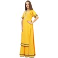 thumbnail image 3 of Bimba Robe Kurta Longue Jupe en Coton Chic Moutarde pour Femme Vêtements Indiens - 10, 3 of 7