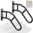 thumbnail image 1 of VEVOR 2 Pcs Rampes à Main pour Marches Extérieures 29 Pouces Rampes Murales pour 1-3 Marches, 1 of 9