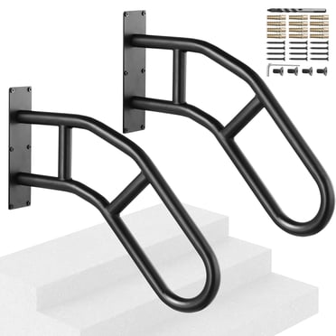 VEVOR 2 Pcs Rampes à Main pour Marches Extérieures 29 Pouces Rampes Murales pour 1-3 Marches