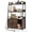 Brown, variant on Costway Cat Litter Box Enclosure with Storage Shelves Scratching Pad Charging Station Coffee