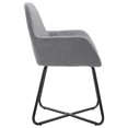 thumbnail image 3 of vidaXL Dining Chairs 6 pcs Light Grey Fabric, 3 of 5