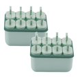 thumbnail image 1 of Oleegame 2PC Baby Popsicle Molds With 8PCS Reusable Sticks Which Is Convenient To Clean To Use And Can Be Reused For A Long Time Saving Materials For Making Popsicles. Green, 1 of 4