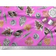 thumbnail image 3 of Soimoi Satin Silk Fabric Colorful Shells Ocean Print Fabric by the Yard 42 Inch Wide, 3 of 3