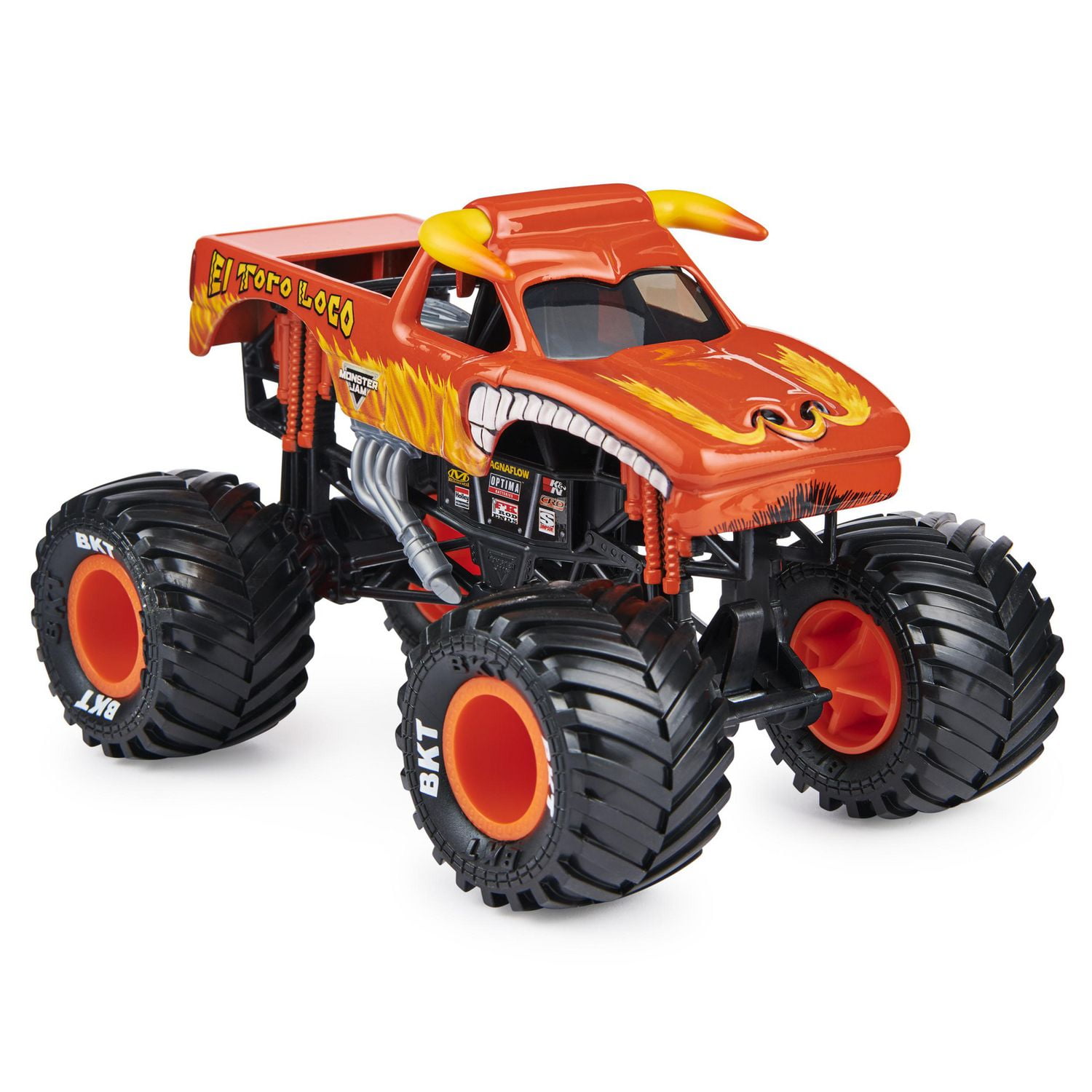 Monster Jam, Monster truck El Toro Loco officiel, véhicule en métal moulé à collectionner, échelle 1:24