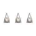 thumbnail image 1 of kurtrusly 1/2/3 Wide Application Convenient And Practical Chain Handbag For Women - Foldable Shoulder Bag Fashion PU Chain Shoulder Bag silvery 3PCS, 1 of 6