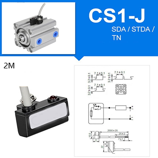 Air Pneumatic Cylinder Magnetic Reed Switch Sensor CS1-S G U CS1-M-S25 D-M9N