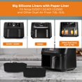 thumbnail image 2 of Air Fryer Accessories for Ninja Dual Air Fryer, Silicone Air Fryer Liners & Air Fryer Rack for Ninja Foodi DZ201 DZ401 DZ550 8-10QT, Include Tong, Paper Liner, Oil Brush, Suitable for Oven Microwave, 2 of 7