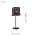 thumbnail image 2 of Xtricity - Lampe de Table, Hauteur de 22,6 Pieds', de la Collection Luna, Noire, 2 of 3