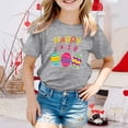 thumbnail image 2 of MIASHUI T-Shirt Amusant pour Enfants avec Lapin, Filles Garçons, Manches Courtes, Col Rond, Pâques, Gris, 3-4 Ans, 2 of 4
