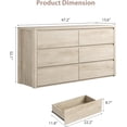 thumbnail image 2 of Commode à 6 Tiroirs pour Chambre, Grand Commode en Bois Sans Poignées, Grande Armoire de Rangement Moderne pour Salon, Couloir Entrée, 2 of 7