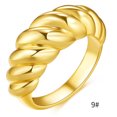 thumbnail image 1 of EGNMCR Rings New Threaded Ring Men Women Couple Rings Retro Gold Plating Ring Fashion ring, 1 of 4