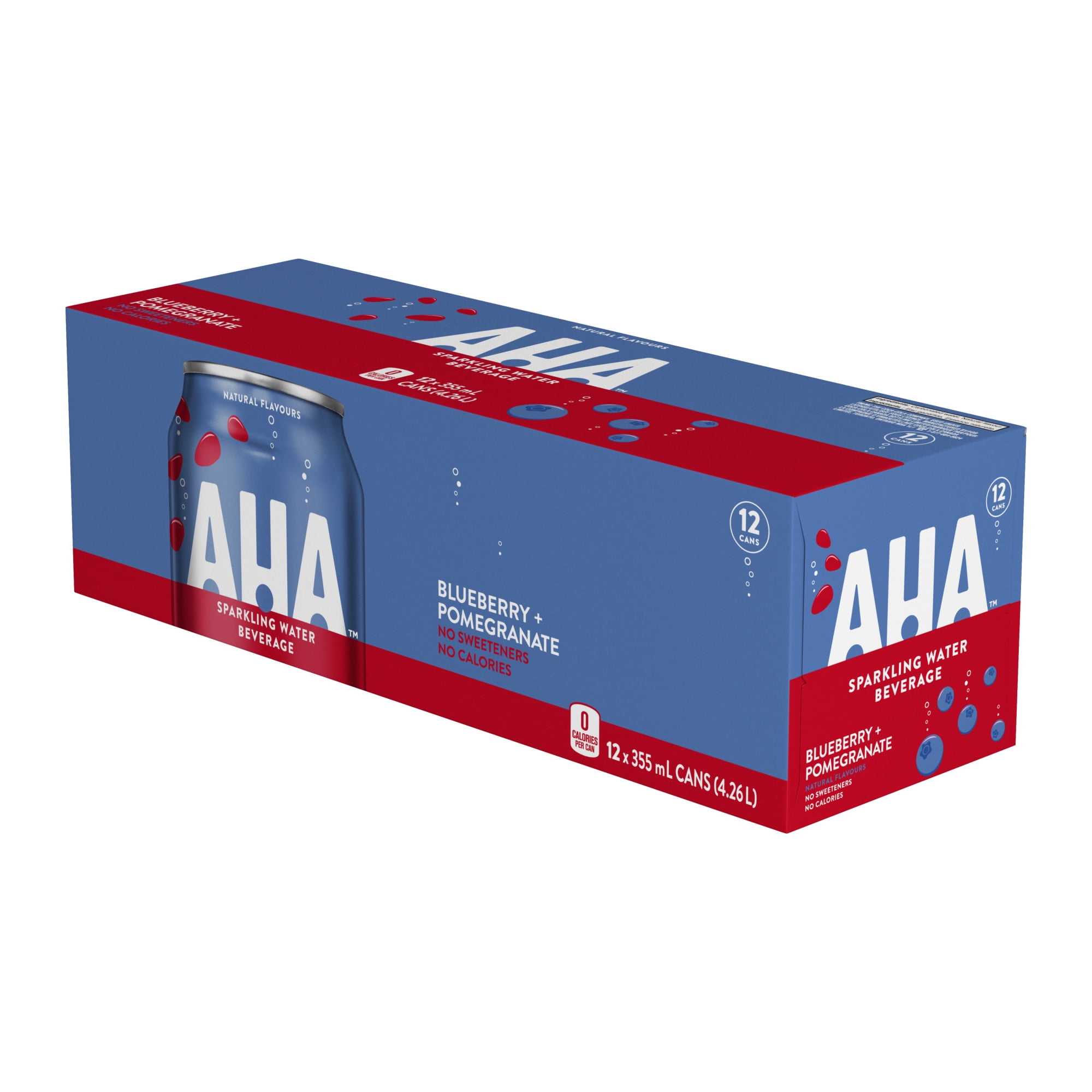 Aha Myrtille Grenade Fridge Pack Cannettes, 355 mL, 12 Pack