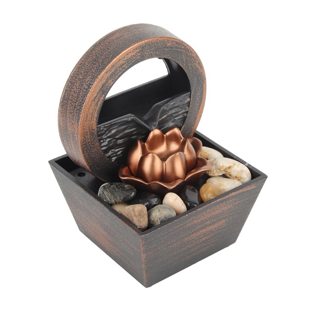 LED Tabletop Fountain, Waterfall Fountain Plastic for Home Decoration