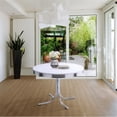 thumbnail image 2 of Bowery Hill Table à Manger Ronde en Métal Blanche Durable 42 Pouces Non Assemblée, 2 of 9